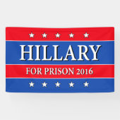 "HILLARY FOR PRISON 2016" SPANDOEK (Horizontaal)