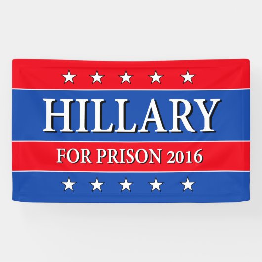 "HILLARY FOR PRISON 2016" SPANDOEK (Horizontaal)