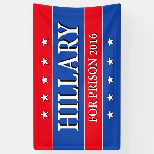 "HILLARY FOR PRISON 2016" SPANDOEK (Verticaal)