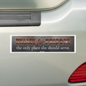 Hillary for Prison Bumpersticker (Op auto)