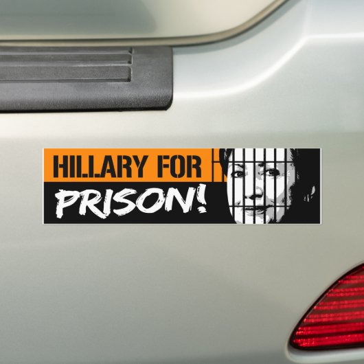 Hillary for Prison - Conservative - Bumpersticker (Op auto)