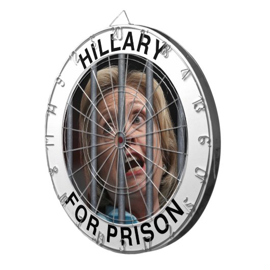 Hillary for Prison Dartbord (Voorkant Rechts)