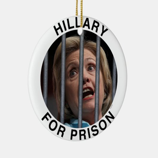 Hillary for Prison Keramisch Ornament (Rechts)