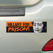 Hillary for Prison -.png Bumpersticker (Op auto)