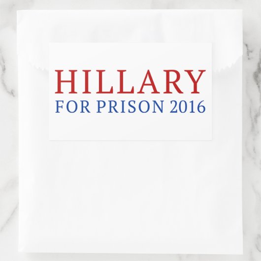 Hillary for Prison Rechthoekige Sticker (Tas)
