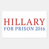 Hillary for Prison Rechthoekige Sticker (Voorkant)