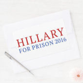 Hillary for Prison Rechthoekige Sticker (Envelop)