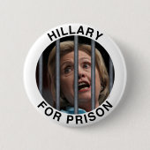 Hillary for Prison Ronde Button 5,7 Cm (Voorkant)
