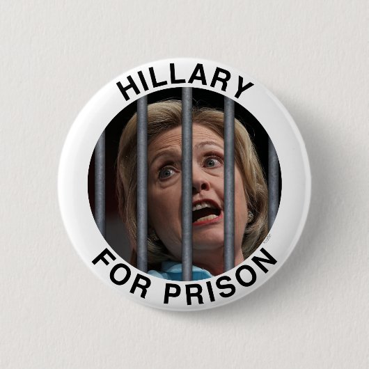 Hillary for Prison Ronde Button 5,7 Cm (Voorkant)