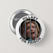 Hillary for Prison Ronde Button 5,7 Cm (Voorkant /achterkant)