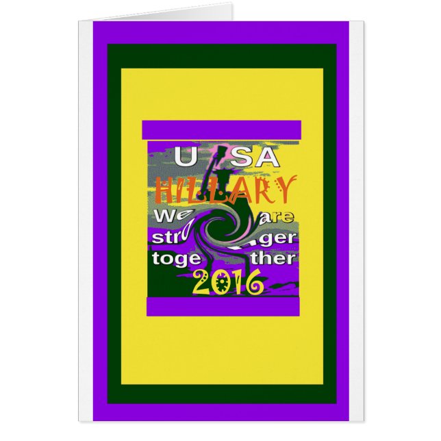 Hillary for USA President We zijn sterker samen (Voorkant)