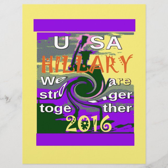 Hillary for USA President We zijn sterker samen (Voorkant)