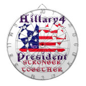 Hillary for USA President We zijn sterker samen Dartbord (Voorkant)