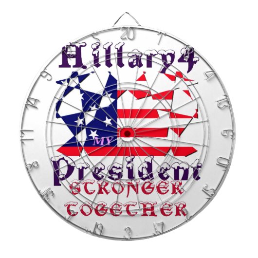 Hillary for USA President We zijn sterker samen Dartbord (Voorkant)