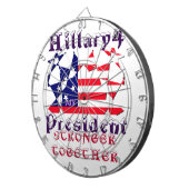 Hillary for USA President We zijn sterker samen Dartbord (Voorkant Rechts)