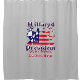 Hillary for USA President We zijn sterker samen Douchegordijn (Voorkant)