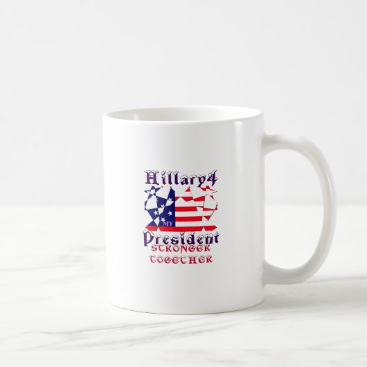 Hillary for USA President We zijn sterker samen Koffiemok (Rechts)