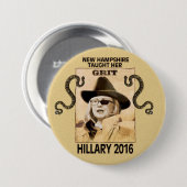 Hillary heeft Grit Ronde Button 7,6 Cm (Voorkant /achterkant)