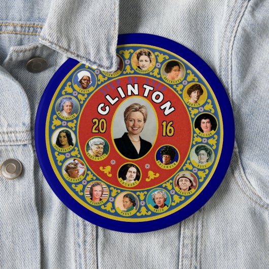 Hillary: Het eerste vrouwelijke President Ronde Button 6,0 Cm (In situ)