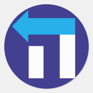 Hillary Hey Hebreeuws blauw/wit sticker