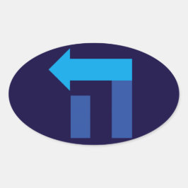 Hillary Hey Hebreeuws Ovaal Sticker