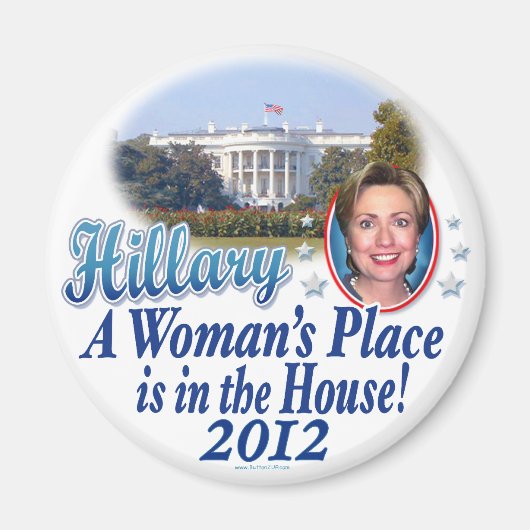 Hillary House 2012 door ButtonZUP Magneet (Voorkant)