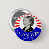 HIllary: Ik kan winnen (in 2016) Button (Voorkant /achterkant)