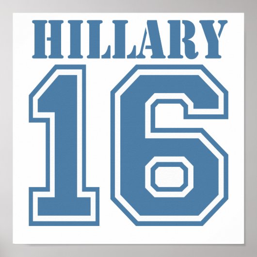 HILLARY IN 2016.png Poster (Voorkant)
