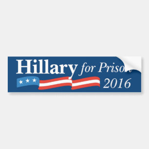 Hillary in de gevangenis 2016-campagne bumperstick bumpersticker