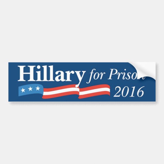 Hillary in de gevangenis 2016-campagne bumperstick bumpersticker (Voorkant)