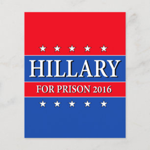 "HILLARY IN DE GEVANGENIS 2016" FLYER