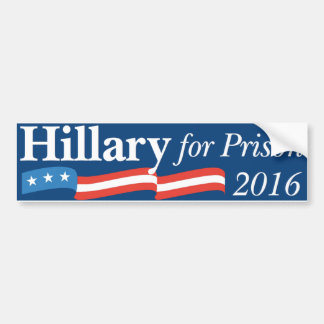 Hillary in de gevangenis bumpersticker