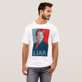 Hillary is een liar (T-shirt van Mannen) T-shirt (Voorkant volledig)