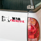Hillary is een oorlogsmisdadiger - Anti-Hillary Gr Bumpersticker (Op Truck)