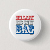 Hillary is mijn BAE Ronde Button 3,2 Cm (Voorkant)