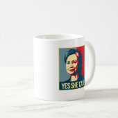 hillary - ja ze kan het - - koffiemok (Voorkant rechts)