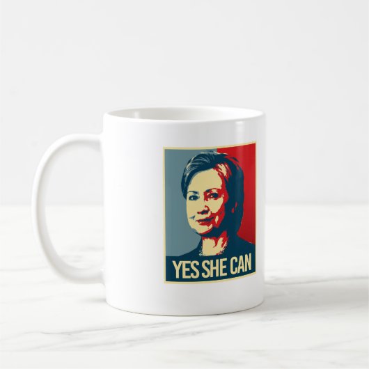 hillary - ja ze kan het - - koffiemok (Links)
