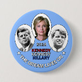 Hillary, JFK en RFK Ronde Button 7,6 Cm (Voorkant)
