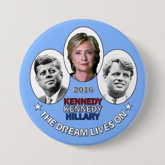 Hillary, JFK en RFK Ronde Button 7,6 Cm (Voorkant)