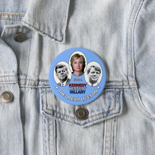 Hillary, JFK en RFK Ronde Button 7,6 Cm (In situ)