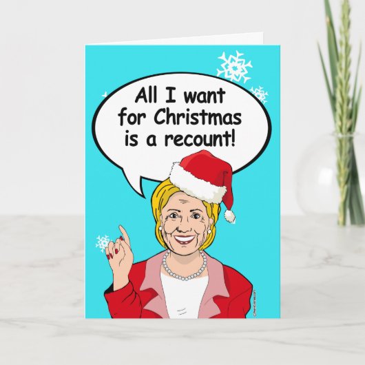 Hillary Kerstkaart - Alles wat ik wil voor Kerstmi Feestdagen Kaart (Voorkant)
