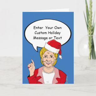 Hillary kerstKaart - Pas uw boodschap aan -. Feestdagen Kaart
