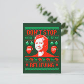 Hillary Kerstmis - Stop niet met geloven - Feestdagenkaart (Staand voorkant)