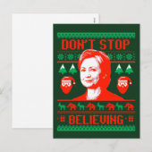 Hillary Kerstmis - Stop niet met geloven - Feestdagenkaart (Voorkant / Achterkant)