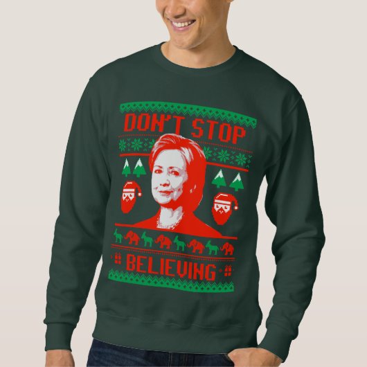 Hillary Kerstmis - Stop niet met geloven - Trui (Voorkant)