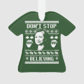 Hillary Kerstmis - Stop niet met het geloven - wit Ornament (achterkant)