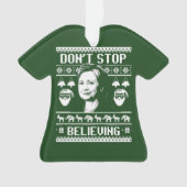 Hillary Kerstmis - Stop niet met het geloven - wit Ornament (voorkant)