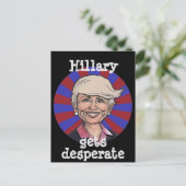 Hillary krijgt het grappige briefkaart van het (Staand voorkant)