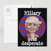 Hillary krijgt het grappige briefkaart van het (Voorkant / Achterkant)