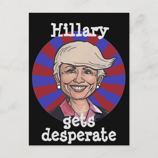 Hillary krijgt het grappige briefkaart van het (Voorkant)